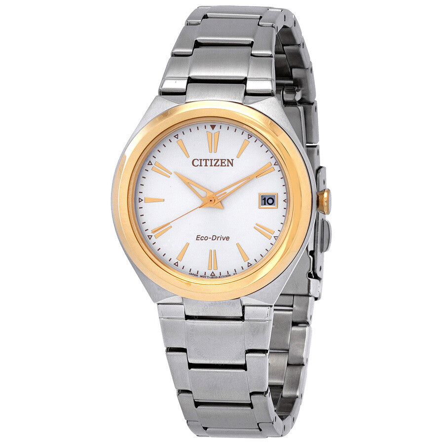 Citizen Eco-Drive White Dial Ladies Watch FE6028-89B - Dawson Watches