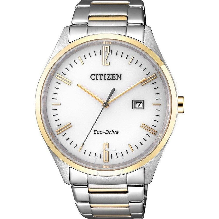Citizen Eco-Drive White Dial Two-tone Men's Watch BM7354-85A - Dawson Watches