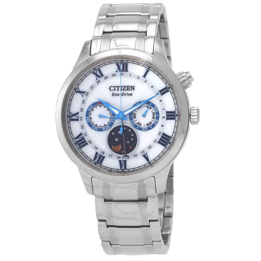 Citizen Eco-Drive White Dial Moon Phase Men's Watch AP1050-81A - Dawson Watches
