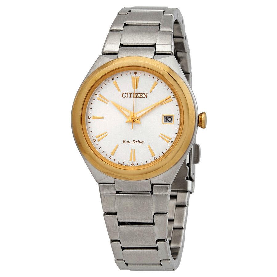 Citizen Eco-Drive White Dial Stainless Steel Ladies Watch FE6024-55B - Dawson Watches
