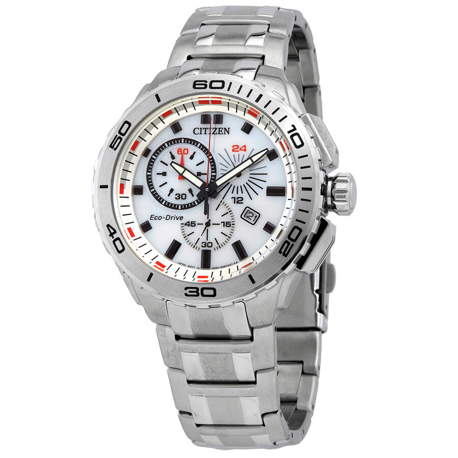Citizen Eco-Drive White Dial Stainless Steel Men's Watch AT0960-52A - Dawson Watches