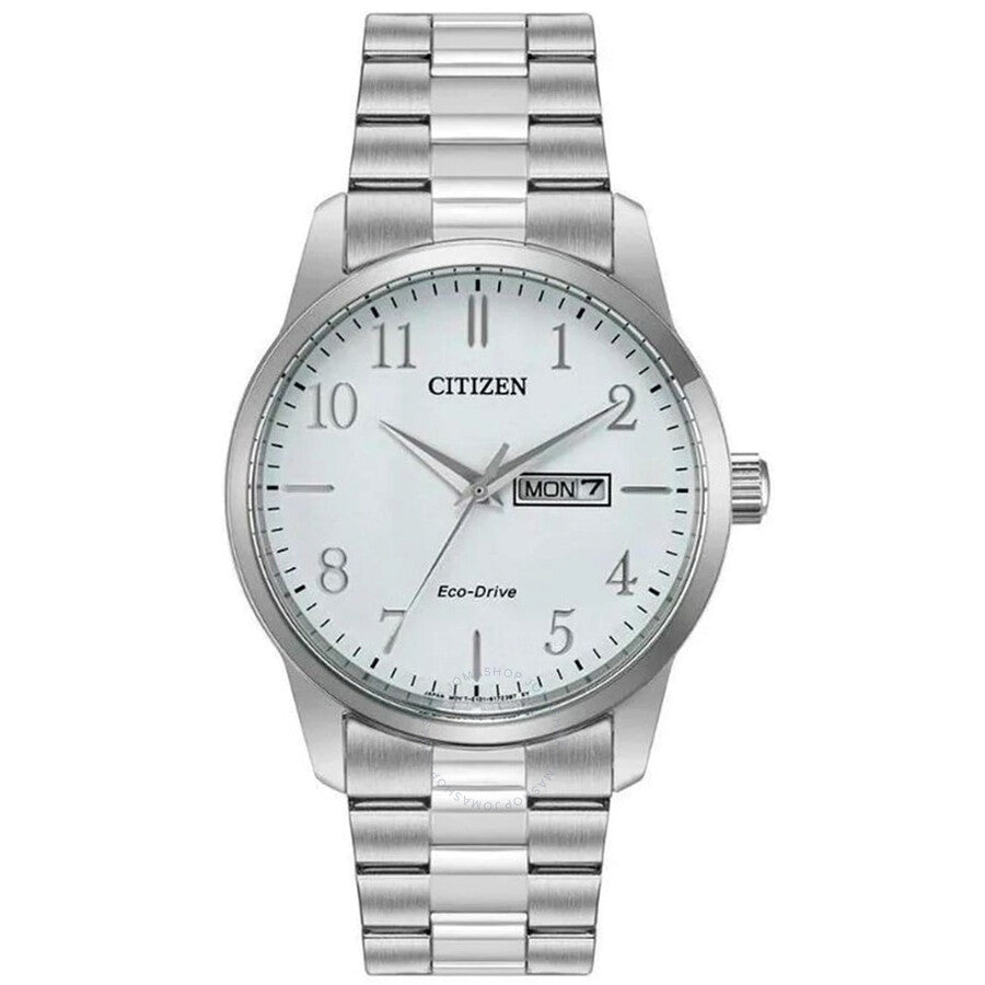 Citizen Eco-Drive White Dial Stainless Steel Men's Watch BM8551-54A - Dawson Watches