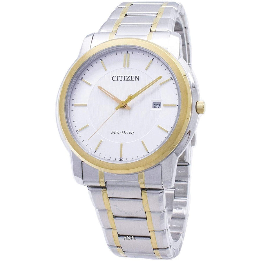 Citizen Eco-Drive White Dial Two-tone Men's Watch AW1216-86A - Dawson Watches
