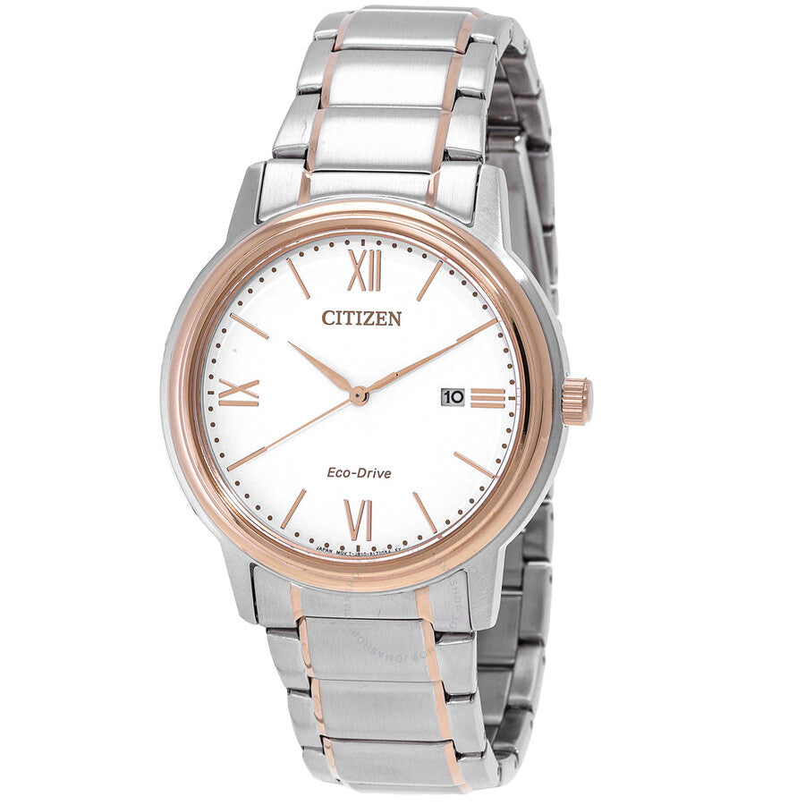 Citizen Eco-Drive White Dial Two-tone Men's Watch AW1676-86A - Dawson Watches