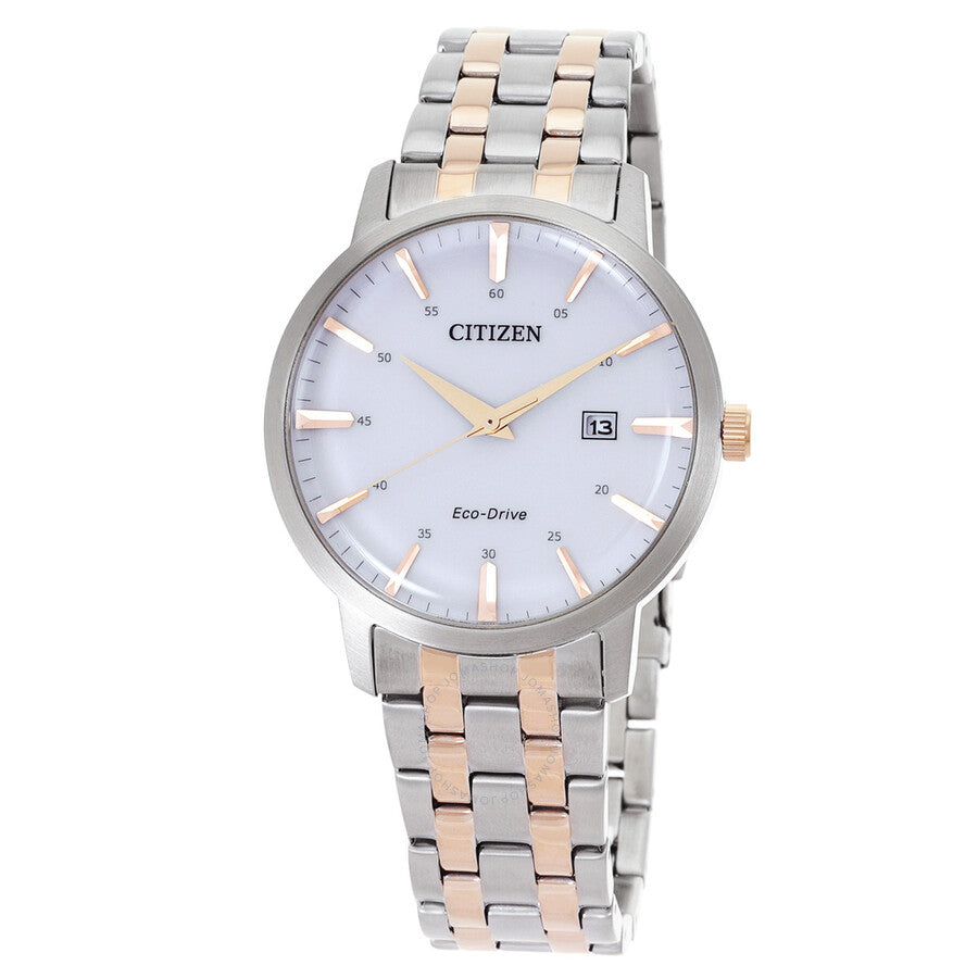 Citizen Eco-Drive White Dial Two-Tone Men's Watch BM7466-81H - Dawson Watches