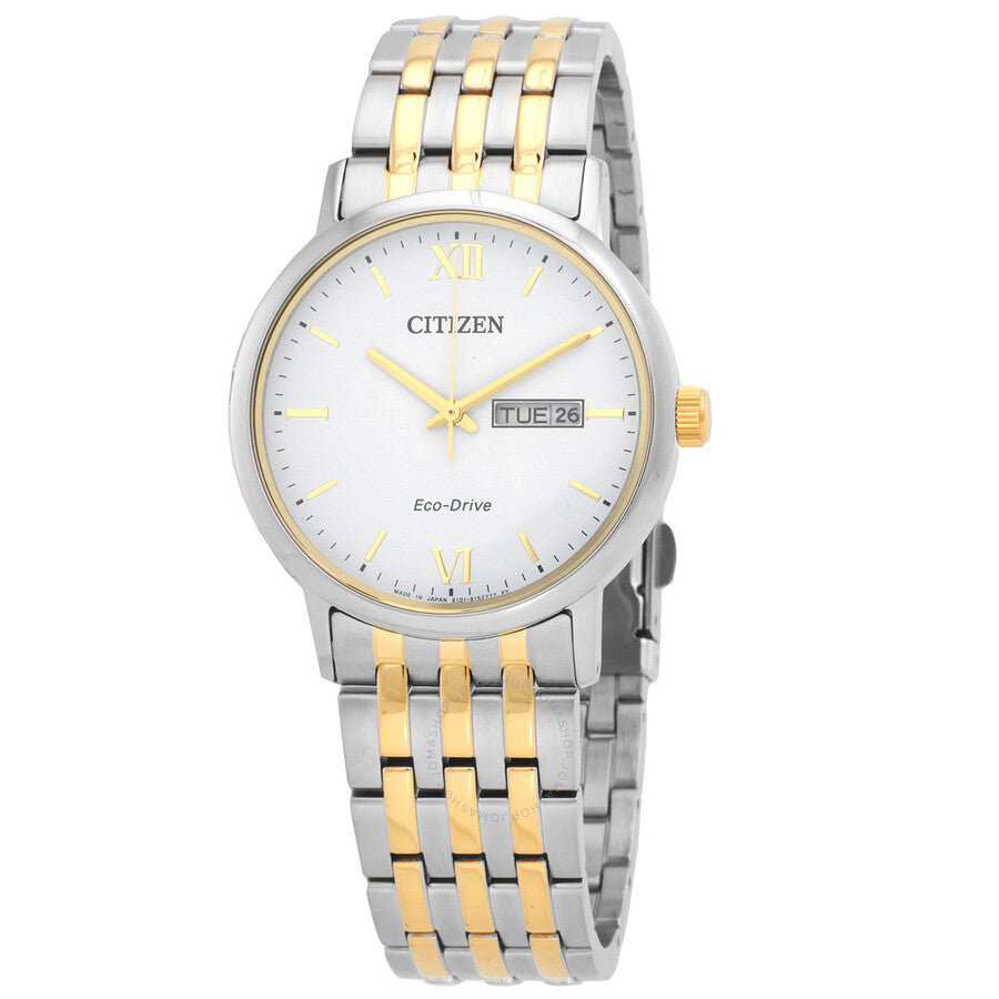 Citizen Eco-Drive White Dial Two-Tone Men's Watch BM9014-82A - Dawson Watches