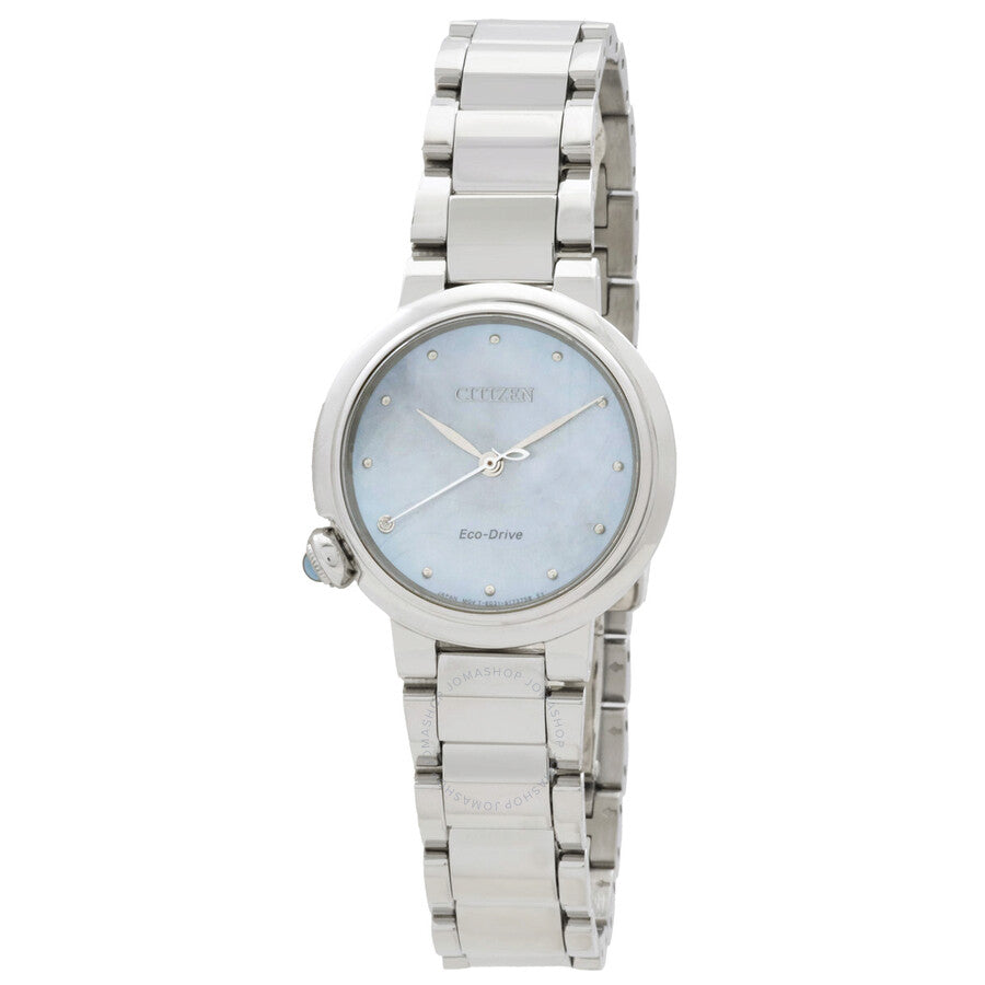 Citizen Eco-Drive White Mother of Pearl Dial Ladies Watch EM0910-80D - Dawson Watches