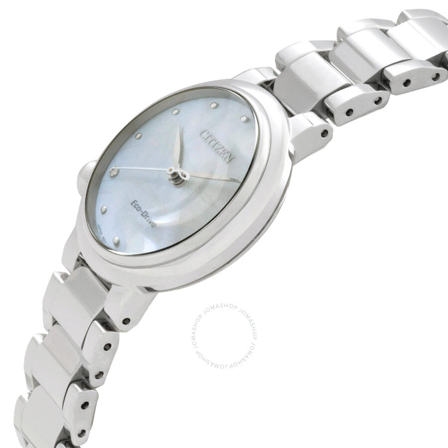Citizen Eco-Drive White Mother of Pearl Dial Ladies Watch EM0910-80D - Dawson Watches #2