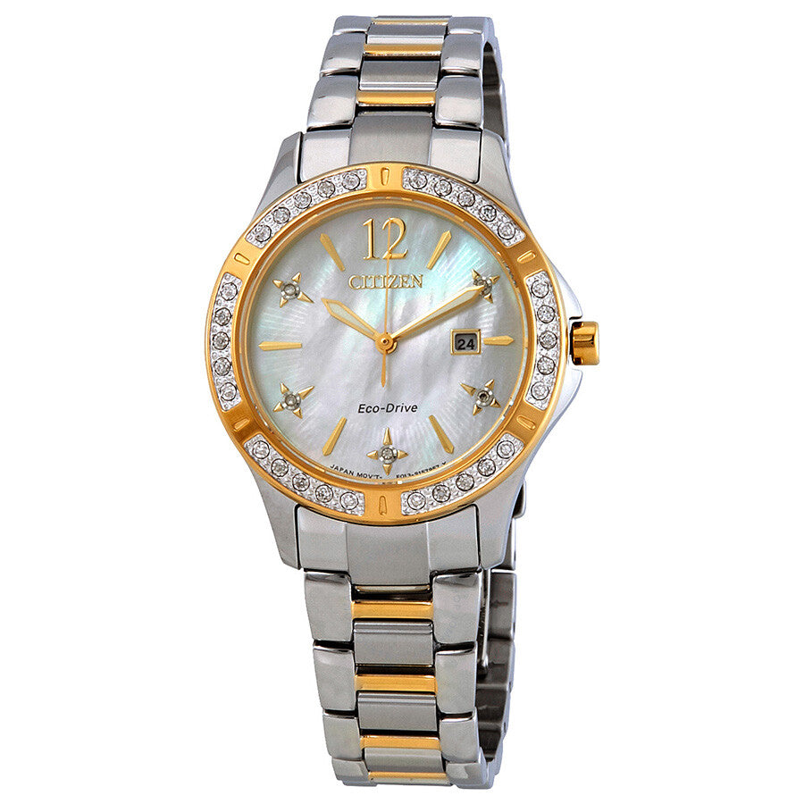 Citizen Elektra Diamond Mother of Pearl Diamond Ladies Watch EW2514-59D - Dawson Watches