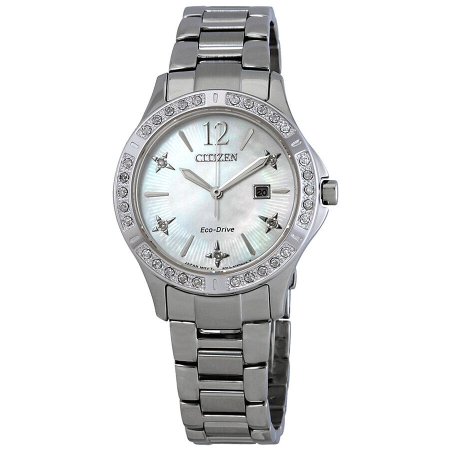Citizen Elektra Diamond White Mother of Pearl Dial Ladies Watch EW2510-50D - Dawson Watches