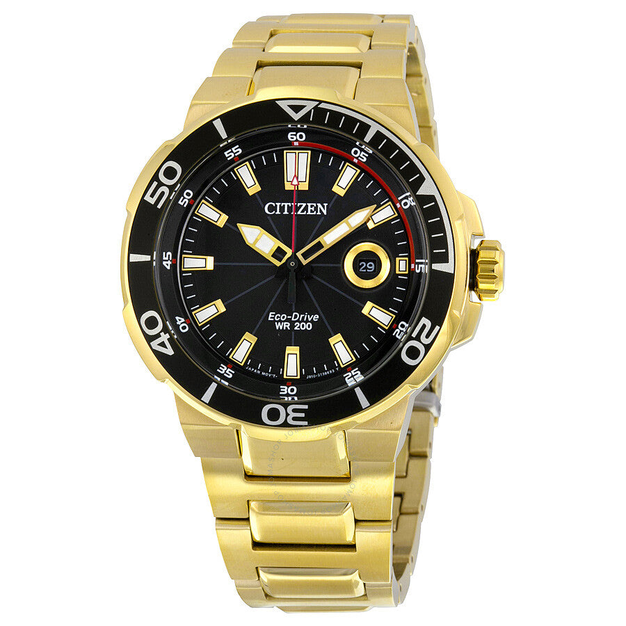 Citizen Endeavor Black Dial Gold-tone Men's Watch AW1422-50E - Dawson Watches