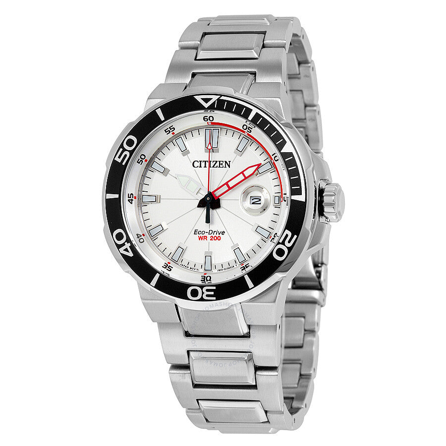 Citizen Endeavor Metalic Silver White Dial Men's Watch AW1420-55A - Dawson Watches