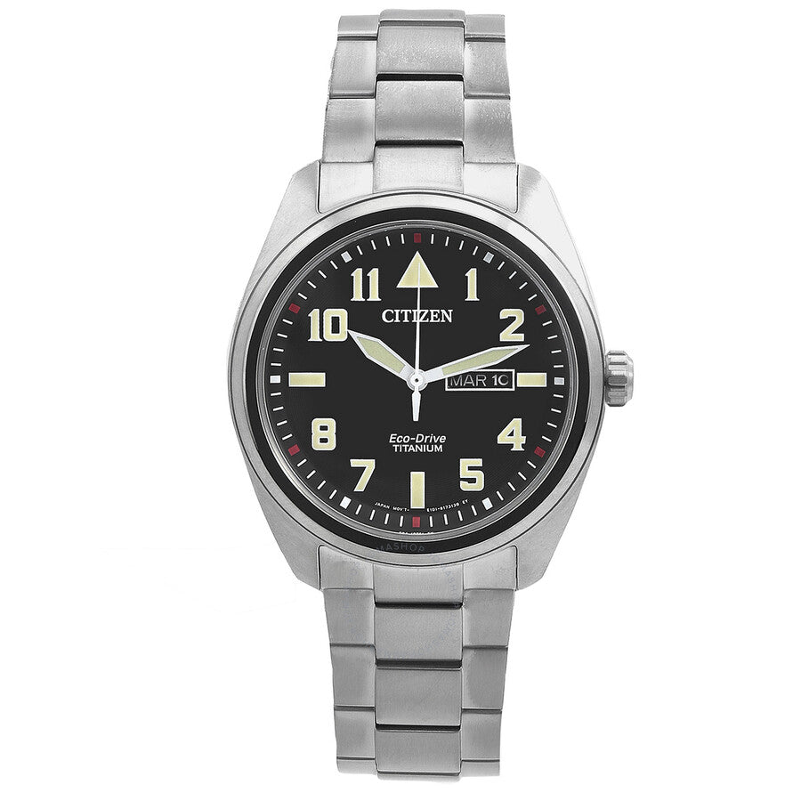 Citizen Garrison Eco-Drive Black Dial Super Titanium Men's Watch BM8560-88E - Dawson Watches