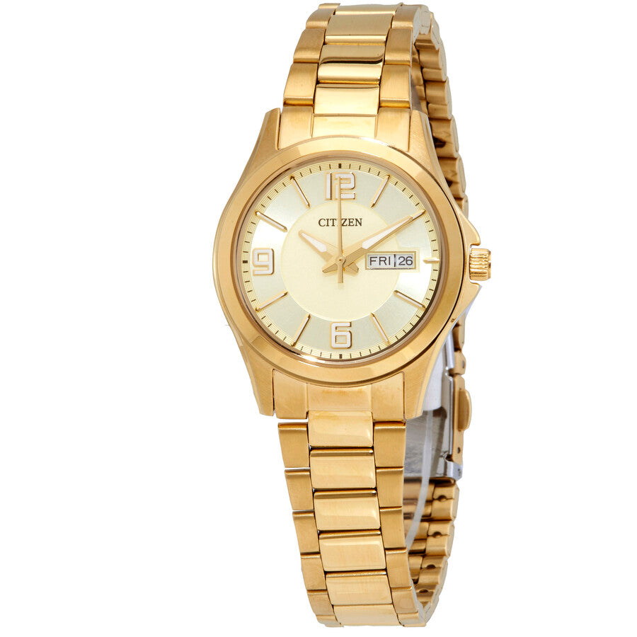 Citizen Gold Dial Quartz Ladies Watch EQ0593-51P - Dawson Watches