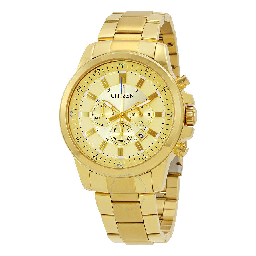 Citizen Gold Tone Dial Men's Chronograph Watch AN8083-51P - Dawson Watches