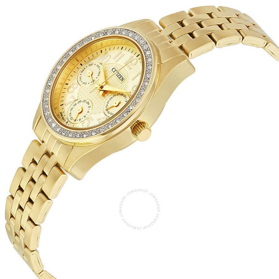Citizen Gold Tone Ladies Multifunction Watch ED8132-55P - Dawson Watches #2