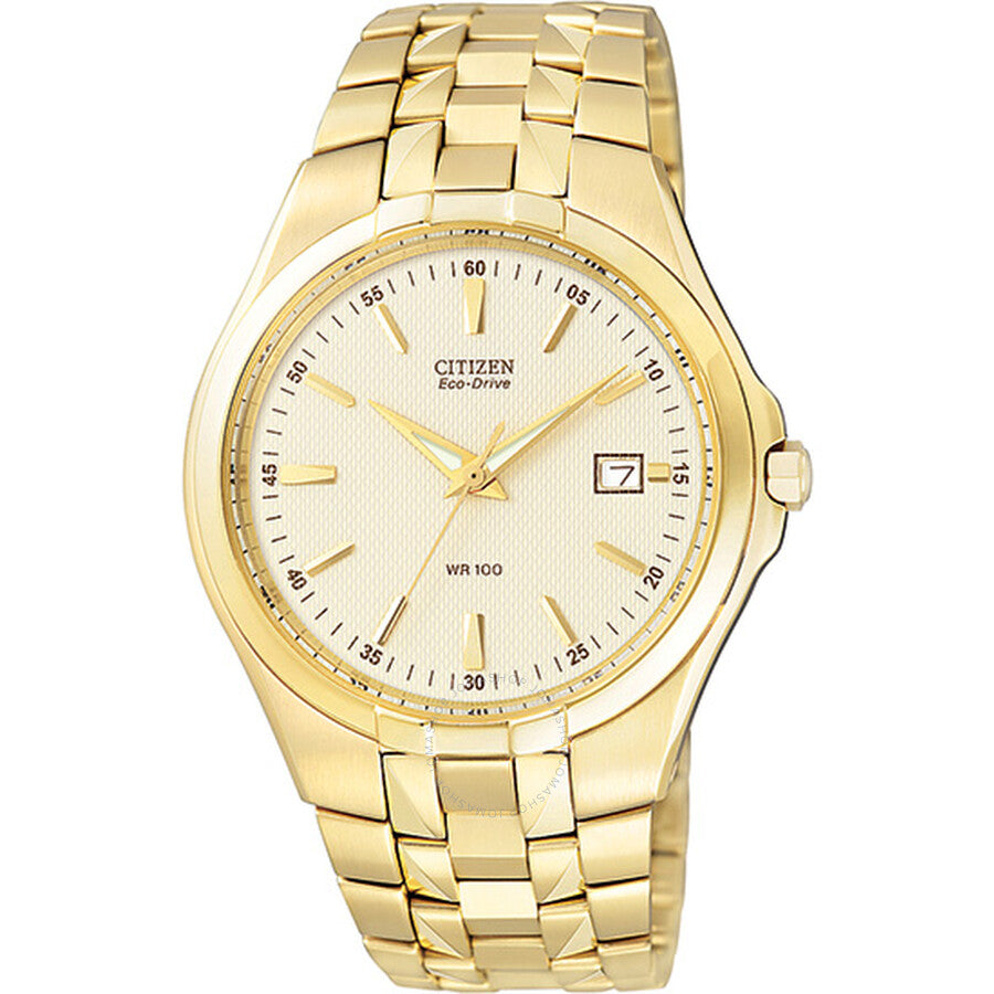 Citizen Gold-Tone Eco Drive 180 Men's Watch BM6542-56P - Dawson Watches