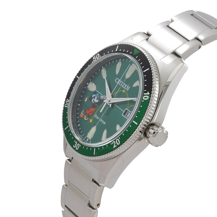 Citizen Green Dial Men's Tee Time Mickey Watch AW1595-78W - Dawson Watches #2