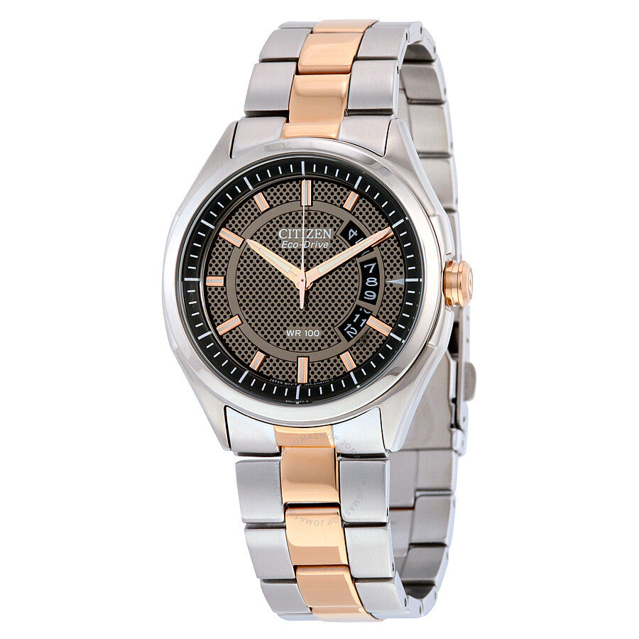 Citizen HTM Eco-Drive Black and Brown Dial Men's Watch AW1146-55H - Dawson Watches