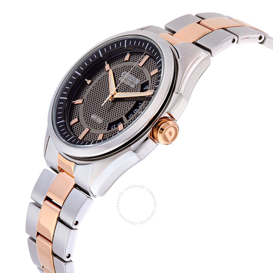 Citizen HTM Eco-Drive Black and Brown Dial Men's Watch AW1146-55H - Dawson Watches #2