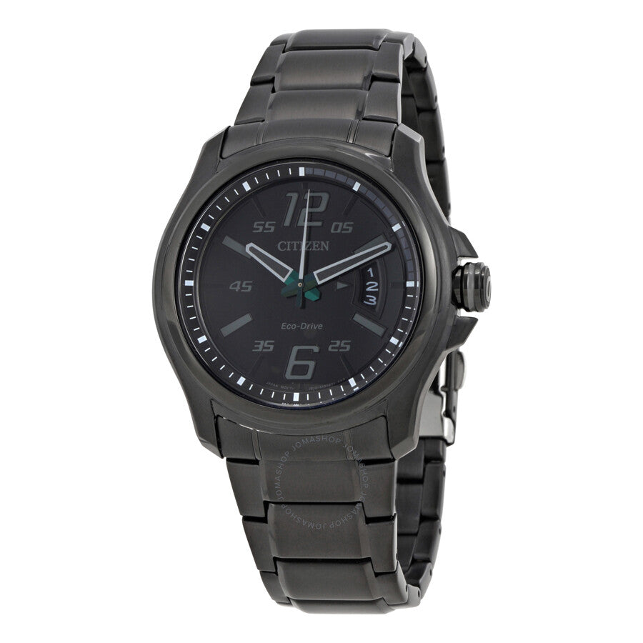 Citizen HTM Eco-Drive Black Dial Men's Watch AW1354-82E - Dawson Watches