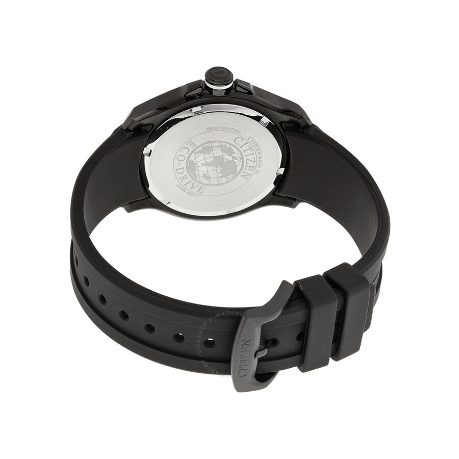 Citizen HTM Eco-Drive Charcoal Grey Dial Black polyurethane Quartz Men's Watch AW1354-15H - Dawson Watches #3