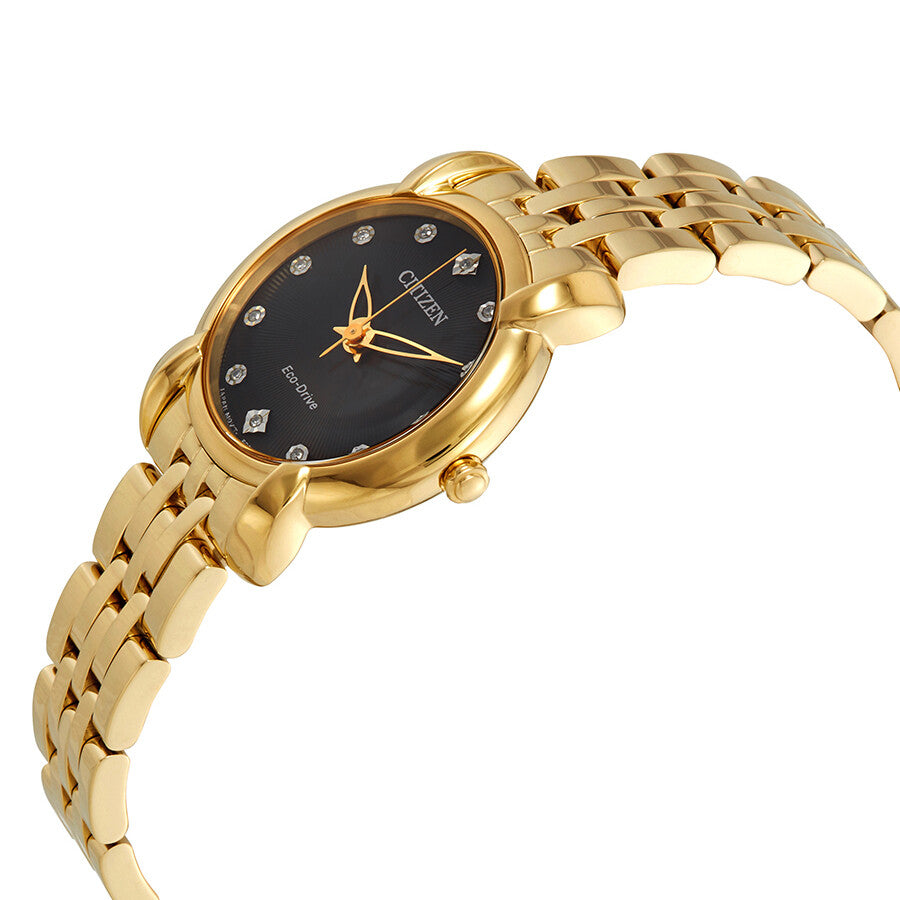 Citizen Jolie Black Diamond Dial Ladies Watch EM0712-59E - Dawson Watches #2