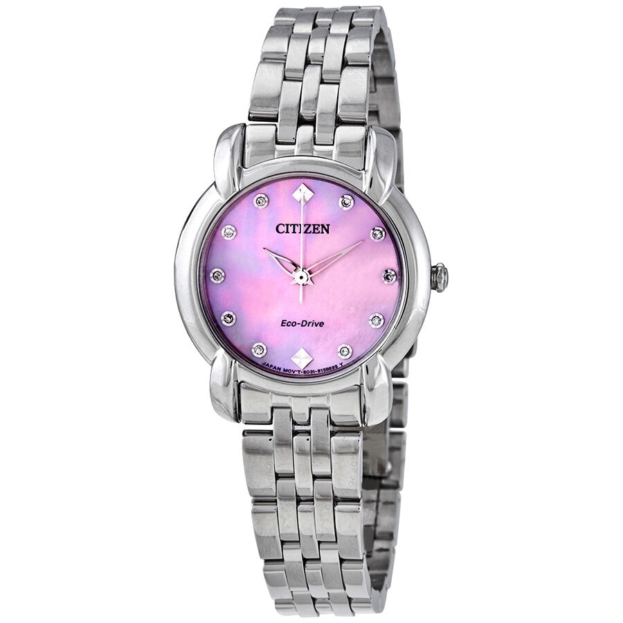 Citizen Jolie Diamond Ladies Solar Powered Watch EM0710-54Y - Dawson Watches