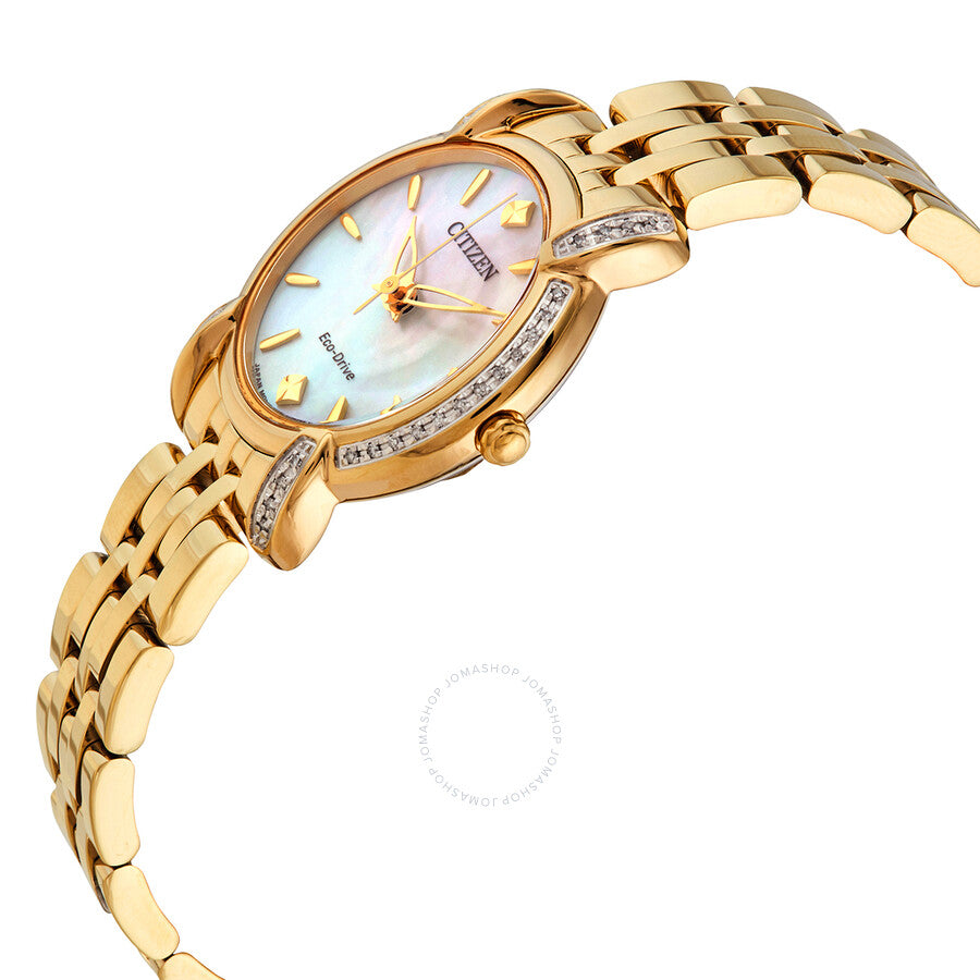 Citizen Jolie Diamond White Mother of Pearl Dial Ladies Watch EM0692-54D - Dawson Watches #2