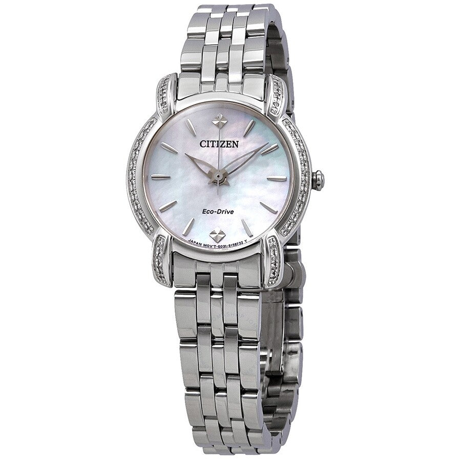 Citizen Jolie Eco-Drive Diamond Mother of Pearl Dial Ladies Watch EM0690-50D - Dawson Watches