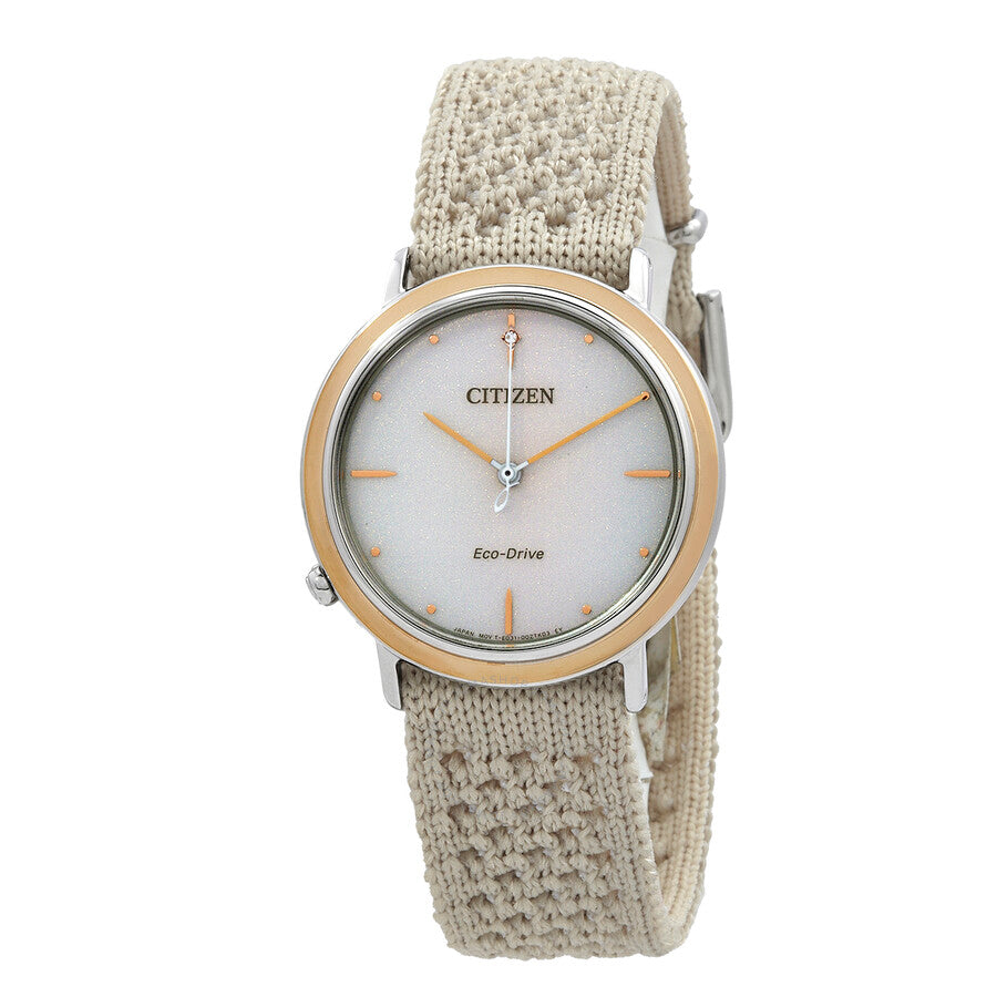 Citizen L Ambiluna Eco-Drive Beige Dial Ladies Watch EM1006-40A - Dawson Watches
