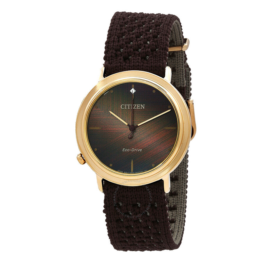 Citizen L Ambiluna Eco-Drive Brown Dial Ladies Watch EM1003-48X - Dawson Watches