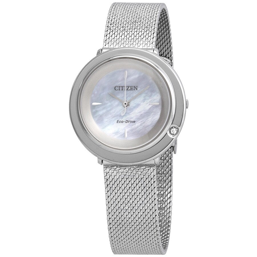 Citizen L Ambiluna White Mother of Pearl Dial Ladies Watch EM0640-58D - Dawson Watches