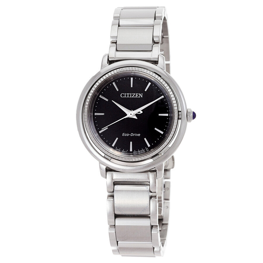 Citizen L Eco-Drive Black Mother of Pearl Dial Ladies Watch EM1100-84H - Dawson Watches