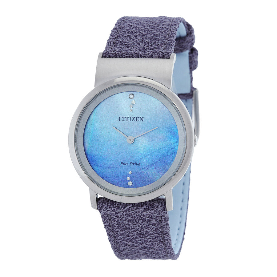 Citizen L Eco-Drive Blue Dial Ladies Watch EG7071-03L - Dawson Watches