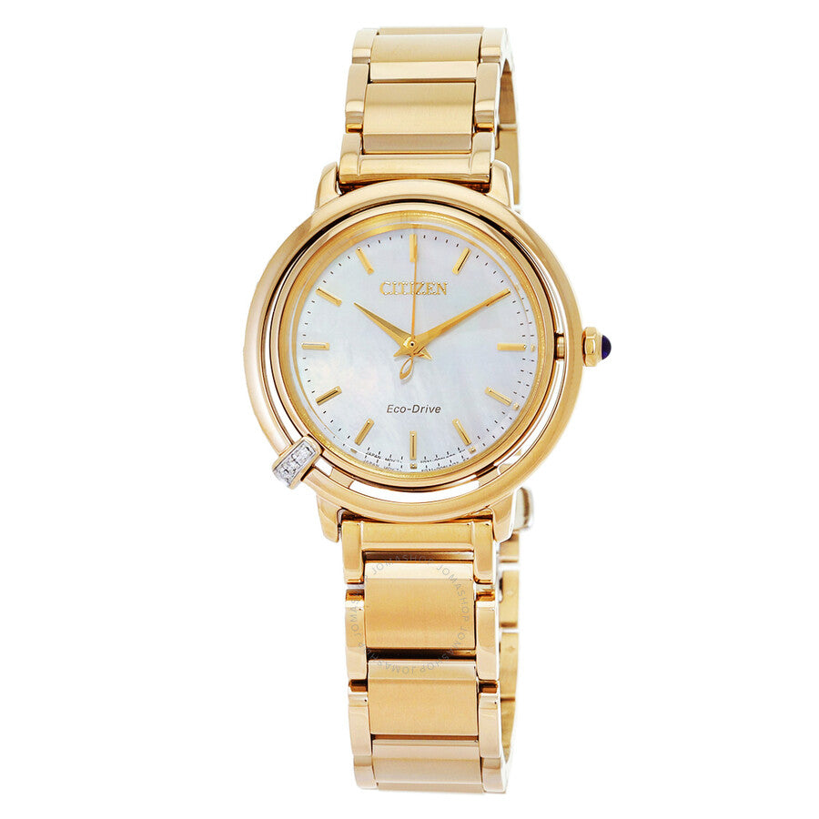 Citizen L Eco-Drive Mother of Pearl Dial Ladies Watch EM1092-64D - Dawson Watches