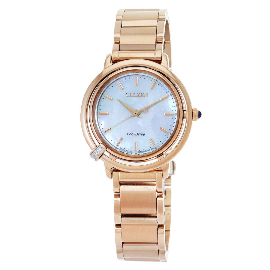 Citizen L Eco-Drive Mother of Pearl Dial Ladies Watch EM1093-61D - Dawson Watches