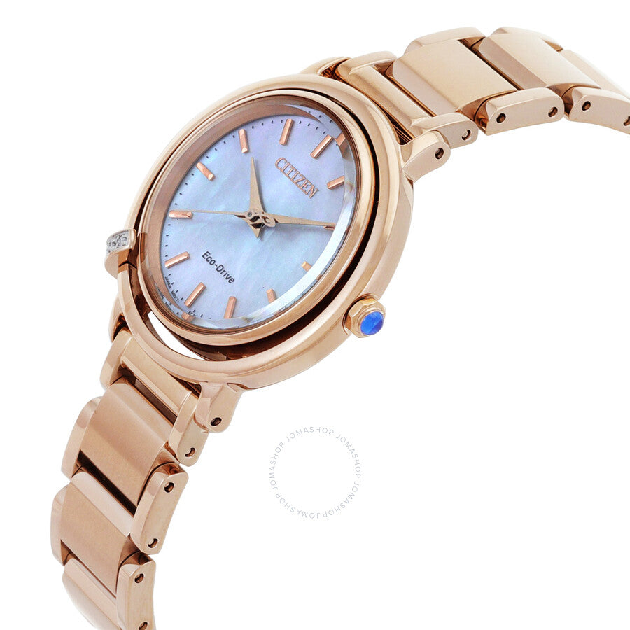 Citizen L Eco-Drive Mother of Pearl Dial Ladies Watch EM1093-61D - Dawson Watches #2