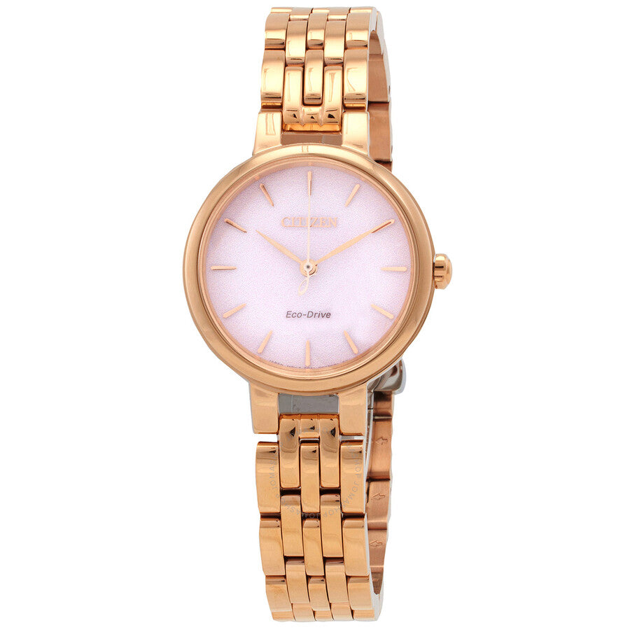 Citizen L Eco-Drive Pink Dial Ladies Watch EM0993-82X - Dawson Watches