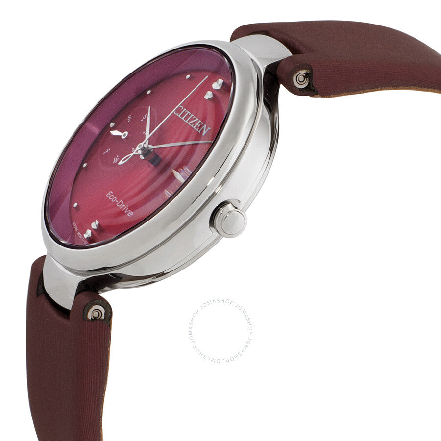 Citizen L Eco-Drive Red Dial Ladies Watch FD1100-10X - Dawson Watches #2