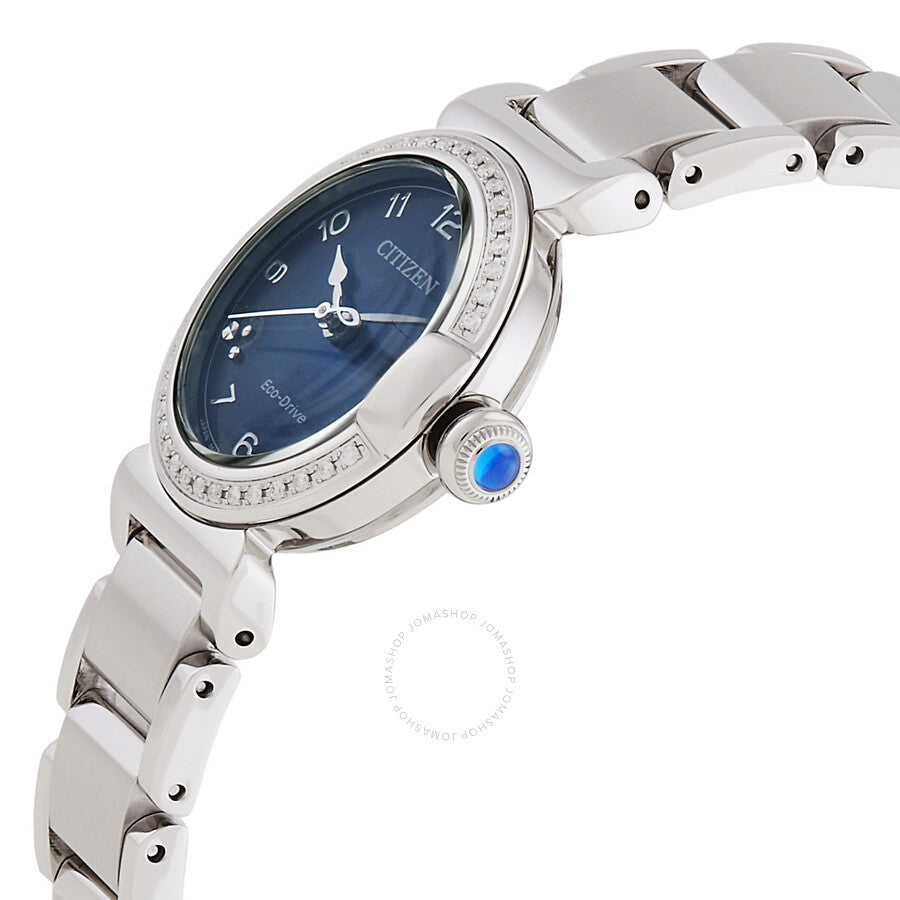 Citizen L May Bells Crystal Eco-Drive Blue Dial Ladies Watch EM1120-87L - Dawson Watches #2