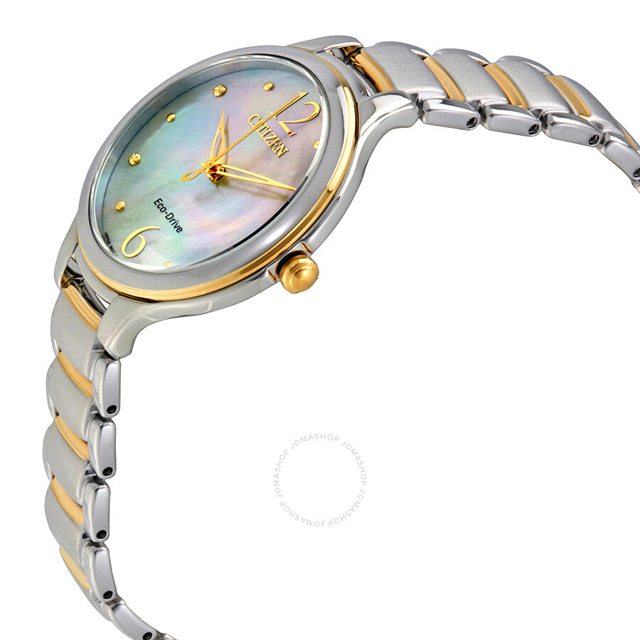 Citizen L Mother Of Pearl Dial Ladies Two Tone Watch EM0554-58N - Dawson Watches #2