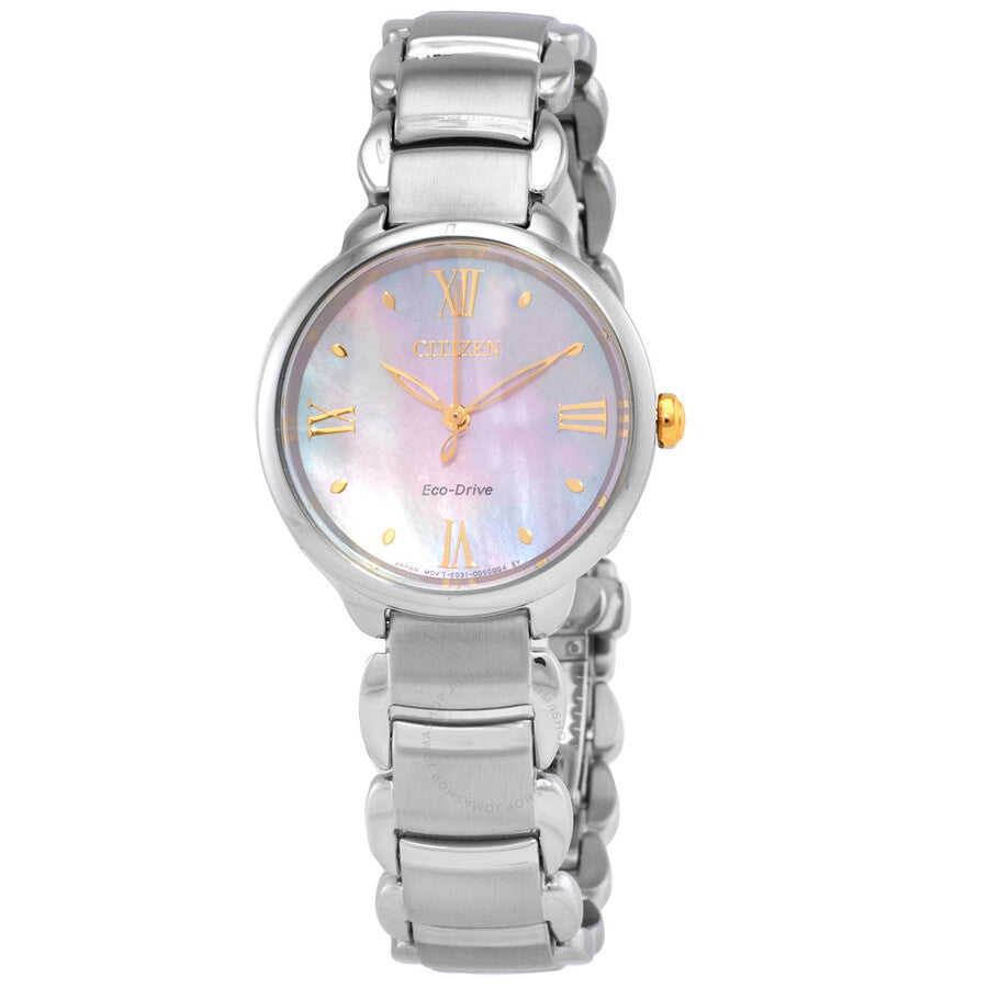 Citizen L Series Eco-Drive Mother of Pearl Dial Ladies Watch EM0927-87Y - Dawson Watches