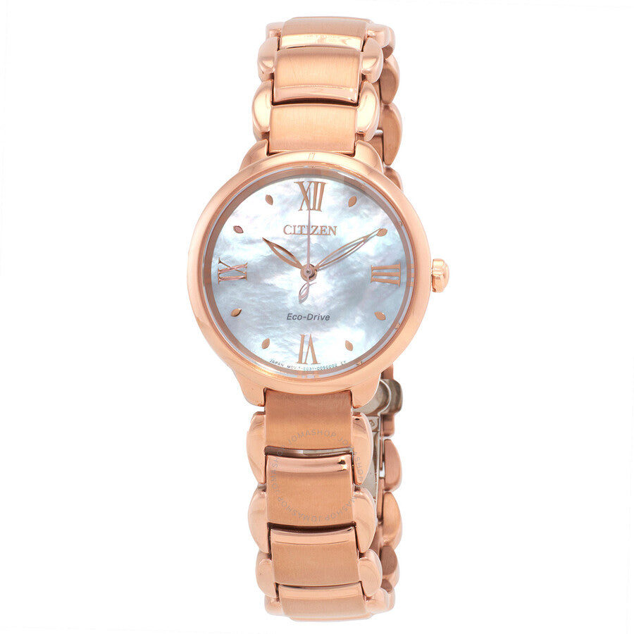 Citizen L Series Eco-Drive Mother of Pearl Dial Ladies Watch EM0928-84D - Dawson Watches