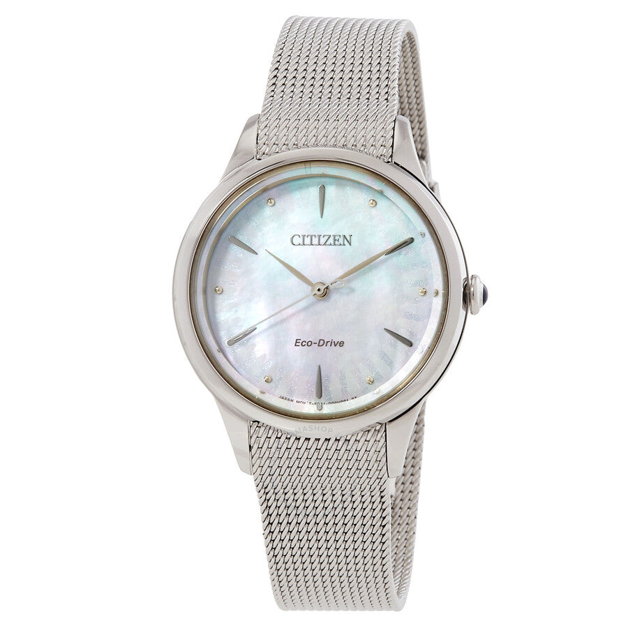 Citizen L Series Eco-Drive Mother of Pearl Dial Ladies Watch EM1150-86D - Dawson Watches