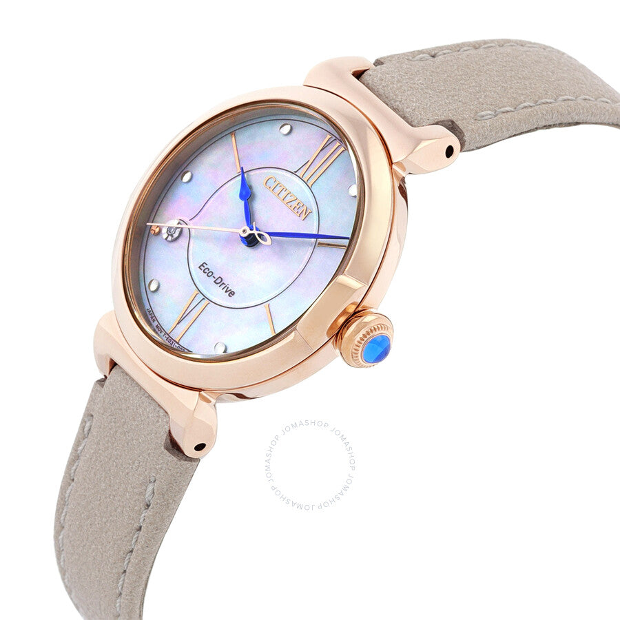 Citizen L Series Eco-Drive White Mother of Pearl Dial Ladies Watch EM1073-18D - Dawson Watches #2