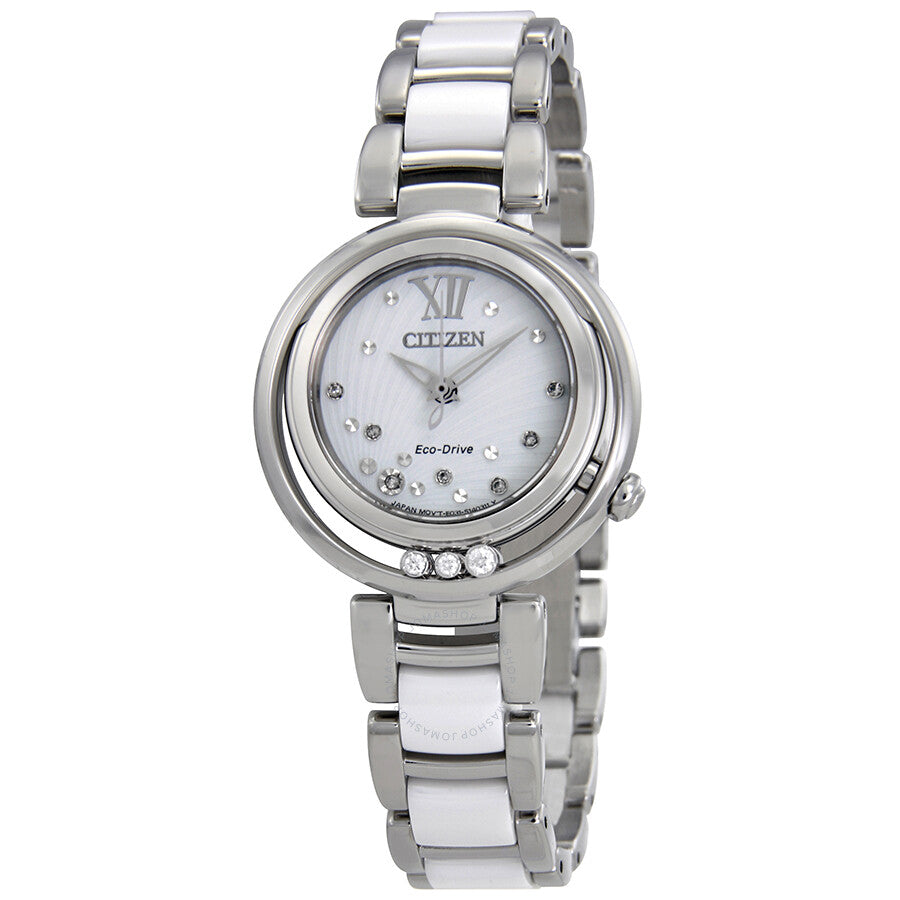 Citizen L Sunrise White Diamond-Accented Dial Ladies Watch EM0320-83A - Dawson Watches