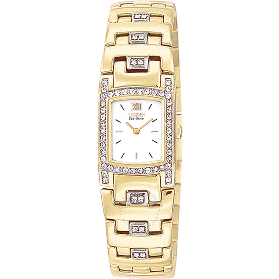 Citizen Ladies Gold-Tone Stainless Steel Silhouette Dress Watch EW8142-59A - Dawson Watches