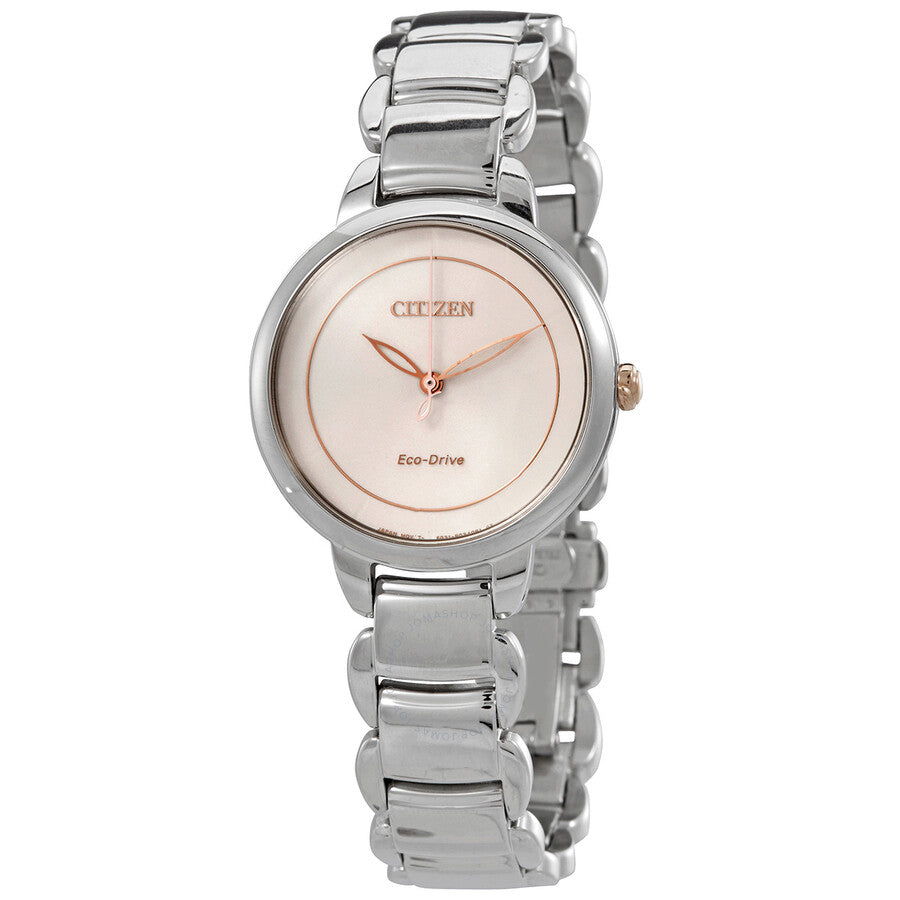 Citizen Ladies Pink Dial Eco-Drive Silver-tone Watch EM0676-85X - Dawson Watches