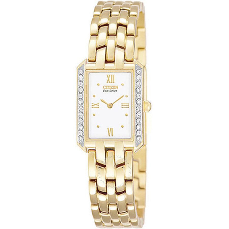Citizen Ladies Silhouette Gold-Tone Crystals Watch EW9392-56A - Dawson Watches